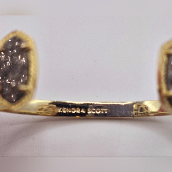 KENDRA SCOTT Cuff Bracelet Drusy Stone in Gunmetal Gold Plated - Picture 3 of 8